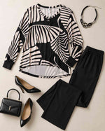Blusa de Lanzinha Zebra com Barra Assimétrica - Kiara