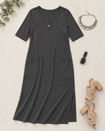 Vestido Midi com Bolsos - Helena