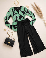 Blusa de Lanzinha Estampada Folhagem Tropical - Iara