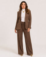Conjunto Suede Blazer e Pantalona - Giovanna