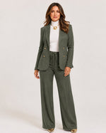 Conjunto Suede Blazer e Pantalona - Giovanna