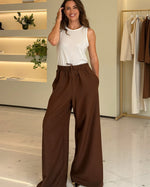 Calça Pantalona Canelada - Sofia
