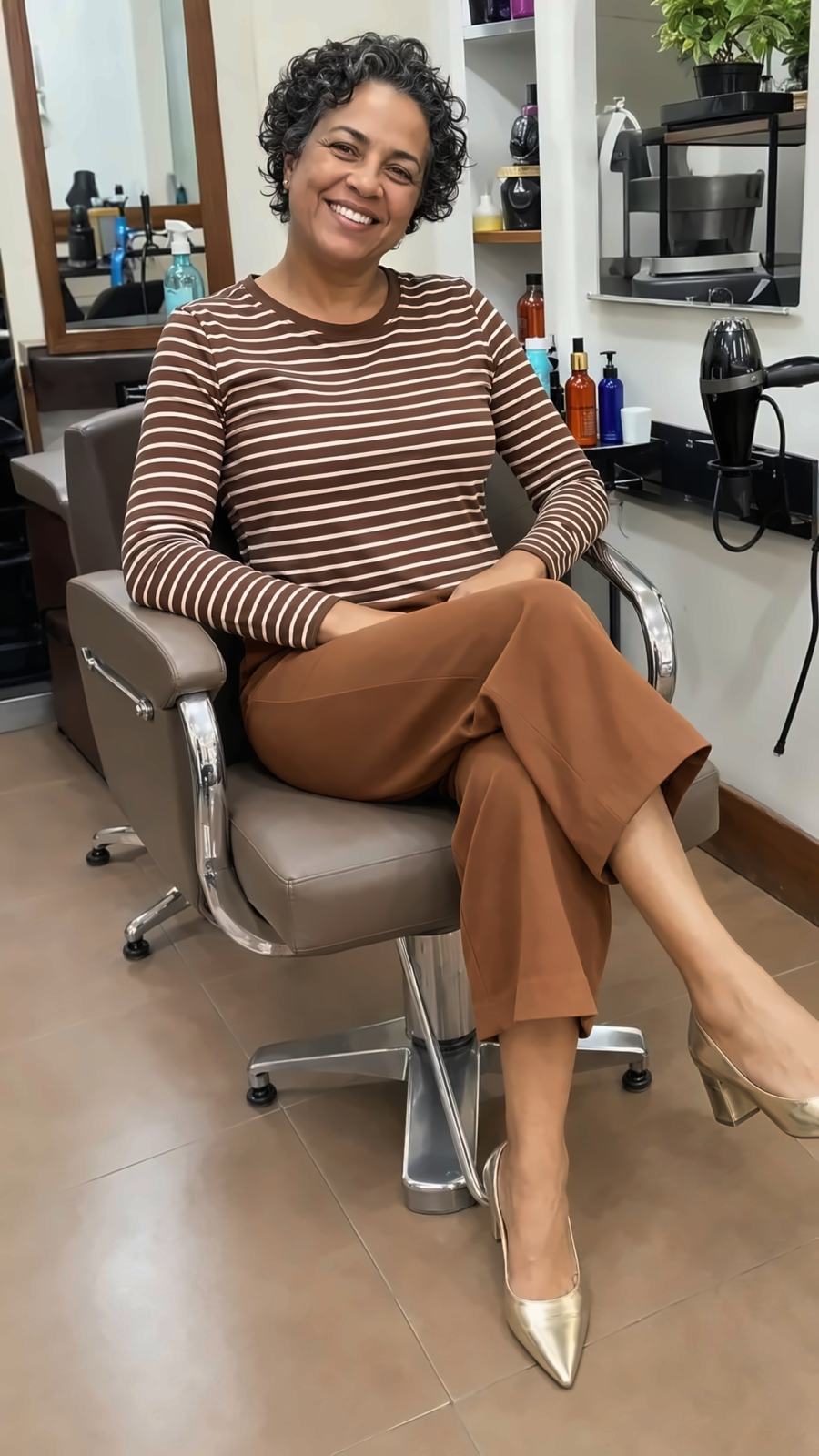Cliente Cláudia usando peça Nina Martha